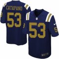 Mens Nike New York Jets #53 Mike Catapano Game Navy Blue Alternate NFL Jersey