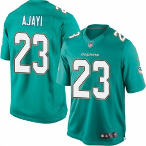 Youth Nike Miami Dolphins #23 Jay Ajayi Limited Aqua Green Team Color NFL Jersey