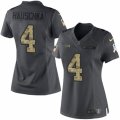 Women's Nike Seattle Seahawks #4 Steven Hauschka Limited Black 2016 Salute to Service NFL Jersey