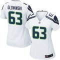 Women's Nike Seattle Seahawks #63 Mark Glowinski Limited White NFL Jersey