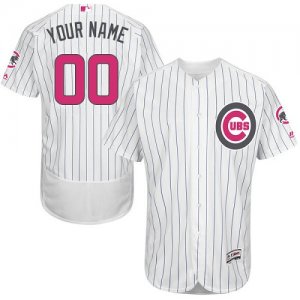 Chicago Cubs White Mothers Day Mens Flexbase Customized Jersey