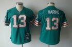 women nfl miami dolphins #13 dan marino green[2011]