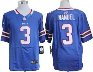 Nike NFL Buffalo Bills #3 EJ Manuel Blue Jerseys(Elite)