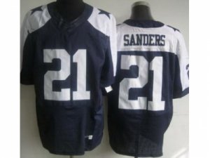 Nike Dallas Cowboys #21 Deion Sanders Blue Thanksgivings Jerseys(Elite)