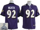 2013 Super Bowl XLVII NEW Baltimore Ravens 92# Haloti Ngata Purple Game new jerseys