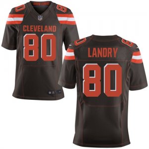 Nike Browns #80 Jarvis Landry Brown Elite Jersey