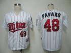 mlb minnesota twins #48 pavano white(blue strip)