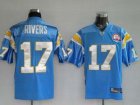 nfl san diego chargers #17 rivers baby blue(afl 50th)