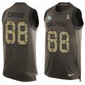 Mens Nike Miami Dolphins #88 Leonte Carroo Limited Green Salute to Service Tank Top NFL Jersey