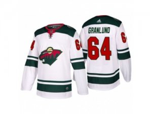 Mens adidas 2017-2018 Season Minnesota Wild #64 Mikael Granlund Away Jersey