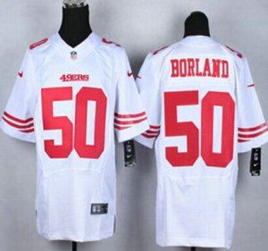 San Francisco 49ers Jersey #50 Chris Borland White Elite Jerseys