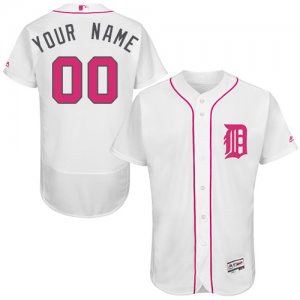 Detroit Tigers White Mothers Day Mens Customized Flexbase Jersey