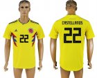 Colombia 22 CASTELLANOS Home 2018 FIFA World Cup Thailand Soccer Jersey