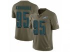 Men Nike Philadelphia Eagles #95 Mychal Kendricks Limited Olive 2017 Salute to Service NFL Jersey