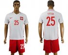 Poland #25 Tyton Home Soccer Country Jersey