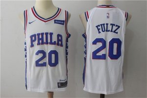 76ers #20 Markelle Fultz White Nike Jersey