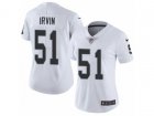 Women Nike Oakland Raiders #51 Bruce Irvin Vapor Untouchable Limited White NFL Jersey