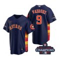 Astros #9 Christian Vazquez Navy 2022 World Series Champions Cool Base Jersey