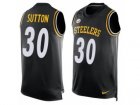 Mens Nike Pittsburgh Steelers #30 Cameron Sutton Limited Black Player Name & Number Tank Top NFL Jersey