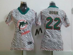 Nike Women Miami Dolphins #22 Reggie Bush jerseys[fem fan zebra]