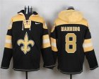 Nike New Orleans Saints #8 Archie Manning Black Player Pullover Hoodie