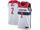 Men Nike Washington Wizards #2 John Wall White Stitched NBA Swingman Jersey