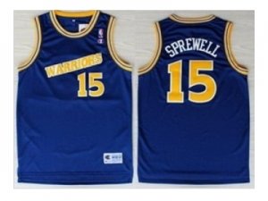 nba golden state warriors #15 sprewell blue[revolution 30 swingman][Sprewell]