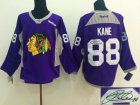 NHL Chicago Blackhawks #88 Patrick Kane purple jerseys[signature]