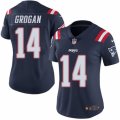 Women's Nike New England Patriots #14 Steve Grogan Limited Navy Blue Rush NFL Jersey