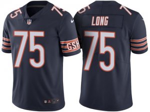 Mens Chicago Bears #75 Kyle Long Navy Color Rush Limited JerseyMens