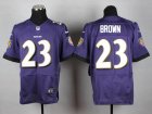 Nike Baltimore Ravens #23 Chykie Brown Purple Jerseys(Elite)