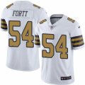 Mens Nike New Orleans Saints #54 Khairi Fortt Limited White Rush NFL Jersey