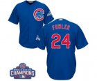 Youth Majestic Chicago Cubs #24 Dexter Fowler Authentic Royal Blue Alternate 2016 World Series Champions Cool Base MLB Jersey