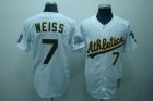 mlb oakland athletics #7 welss m&n white