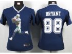 Nike Women Dallas Cowboys #88 Bryant Blue Portrait Fashion Game Jersey