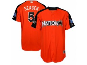 Youth Los Angeles Dodgers #5 Corey Seager Replica Orange National League 2017 MLB All-Star MLB Jersey