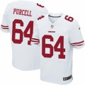 Mens Nike San Francisco 49ers #64 Mike Purcell Elite White NFL Jersey