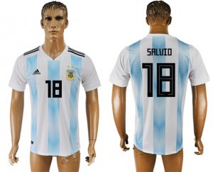 Argentina 18 SALVIO Home 2018 FIFA World Cup Thailand Soccer Jersey