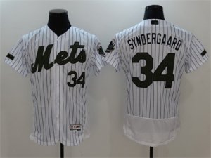 Mens Majestic New York Mets #34 Noah Syndergaard White 2017 Memorial Day Flexbase Jersey