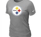 Women Pittsburgh Steelers L.Grey T-Shirts