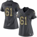 Womens Nike New England Patriots #61 Marcus Cannon Limited Black 2016 Salute to Service NFL Jersey