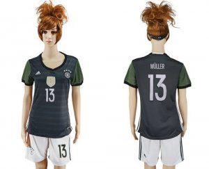 Womens Germany #13 Muller Away Soccer Country Jersey