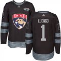 Florida Panthers #1 Roberto Luongo Black 1917-2017 100th Anniversary Stitched NHL Jersey