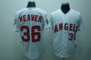 mlb los angeles angels #36 weaver white(cool base)