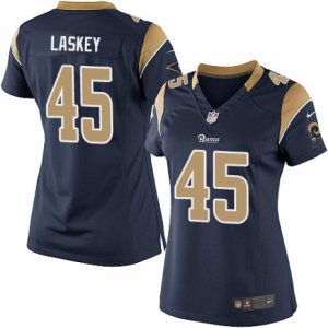 Women\'s Nike Los Angeles Rams #45 Zach Laskey Limited Navy Blue Team Color NFL Jersey