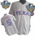 2010 World Series Patch Texas Rangers #5 Ian Kinsler gray