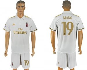 AC Milan #19 Niang Away Soccer Club Jersey