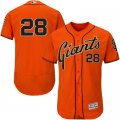 2016 Men San Francisco Giants #28 Buster Posey Majestic Orange Flexbase Authentic Collection Player Jersey