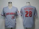 MLB Cincinnati Reds #28 Heisey Grey Cool Base]