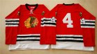 NHL Mitchell And Ness 1960-61 Chicago Blackhawks #4 Noname red Throwback jerseys